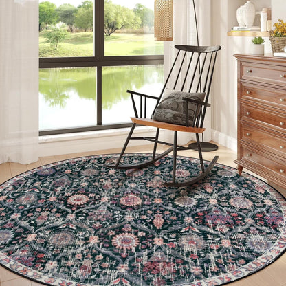 Moynesa Area Rug for Living Room Indoor Non-Slip Moroccan Trellis Washable Mat Large Oriental Accent Throw Rug for Kitchen Entryway Bathroom Bedroom Office Carpet