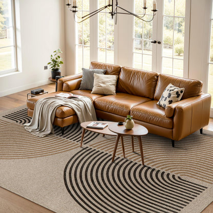 RUG ROBOT Modern Rainbow Easy Jute Rug, Patio Rug Washable Rugs for Entryway Farmhouse Area Rug, Non Slip Indoor Door Mat Contemporary Throw Rug for Laundry Guestroom Room Patio Decor