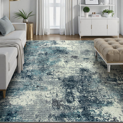 RUG ROBT Abstract Rug, Washable Bathroom Rug Non-Slip,Low-Pile Entryway Rug Indoor Mat,Soft Modern Throw Rug for Entrance Entry Kitchen Bedroom
