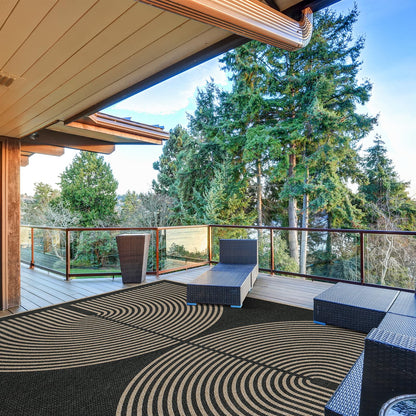 RUG ROBOT Modern Rainbow Easy Jute Rug, Patio Rug Washable Rugs for Entryway Farmhouse Area Rug, Non Slip Indoor Door Mat Contemporary Throw Rug for Laundry Guestroom Room Patio Decor