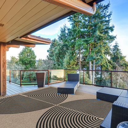 RUG ROBOT Modern Rainbow Easy Jute Rug, Patio Rug Washable Rugs for Entryway Farmhouse Area Rug, Non Slip Indoor Door Mat Contemporary Throw Rug for Laundry Guestroom Room Patio Decor