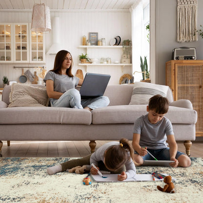 RUG ROBT Abstract Rug, Washable Bathroom Rug Non-Slip,Low-Pile Entryway Rug Indoor Mat,Soft Modern Throw Rug for Entrance Entry Kitchen Bedroom