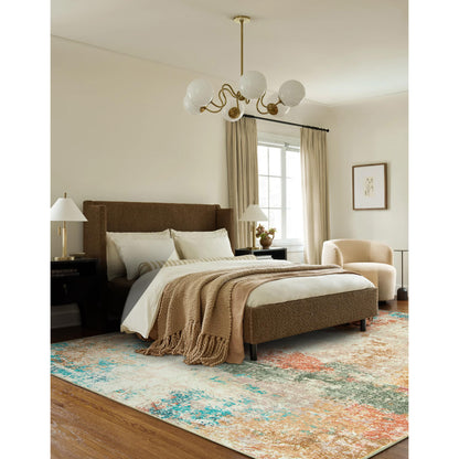 RUG ROBT Abstract Rug, Washable Bathroom Rug Non-Slip,Low-Pile Entryway Rug Indoor Mat,Soft Modern Throw Rug for Entrance Entry Kitchen Bedroom