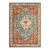 Wonnitar Boho Tribal Entryway Rug, Washable Area Rug for Kitchen Non Slip Stain Resistant, Low Pile Vintage Cottage Throw Rug for Bedroom Bathroom Laundry Room