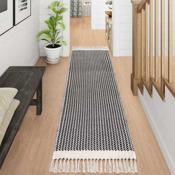 Moynesa Area Rug for Living Room Washable Bedroom Rugs Boho Lightweight Bath Door Mats Woven Entry Rug with Tassels Indoor Non Slip Carpet for Dining Bedroom Camper RV Gifts