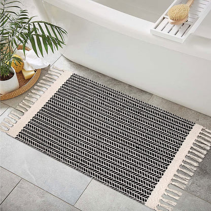 Moynesa Area Rug for Living Room Washable Bedroom Rugs Boho Lightweight Bath Door Mats Woven Entry Rug with Tassels Indoor Non Slip Carpet for Dining Bedroom Camper RV Gifts