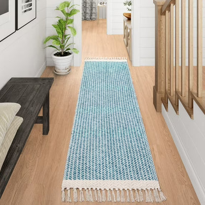 Moynesa Area Rug for Living Room Washable Bedroom Rugs Boho Lightweight Bath Door Mats Woven Entry Rug with Tassels Indoor Non Slip Carpet for Dining Bedroom Camper RV Gifts