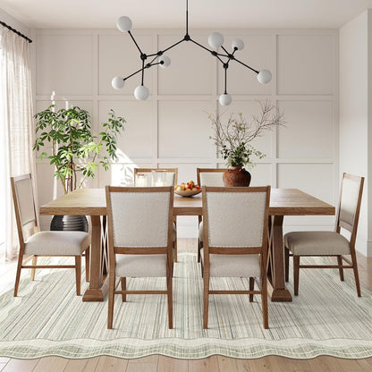 Wonnitar Soft Washable Tribal Area Rug,Non-Slip Large Soft Area Rugs for Living Room Bedroom, Stain Resistance Modern Abstract Rugs Soft Low-Pile Carpet for Home Office Dining Room