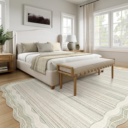 Wonnitar Soft Washable Tribal Area Rug,Non-Slip Large Soft Area Rugs for Living Room Bedroom, Stain Resistance Modern Abstract Rugs Soft Low-Pile Carpet for Home Office Dining Room