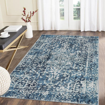 Wonnitar Washable Rug, Vintage Rug Runner for Hallways Non-Slip, Traditional Non-Shedding Entryway Mat Soft Carpet for Bathroom Foyer Bedroom