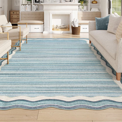 Wonnitar Soft Washable Tribal Area Rug,Non-Slip Large Soft Area Rugs for Living Room Bedroom, Stain Resistance Modern Abstract Rugs Soft Low-Pile Carpet for Home Office Dining Room