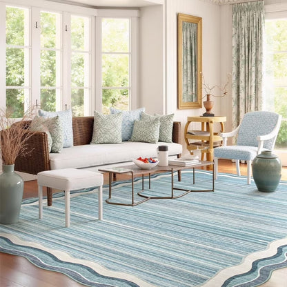 Wonnitar Soft Washable Tribal Area Rug,Non-Slip Large Soft Area Rugs for Living Room Bedroom, Stain Resistance Modern Abstract Rugs Soft Low-Pile Carpet for Home Office Dining Room