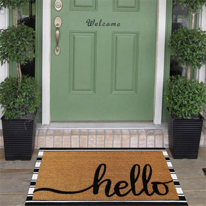 SUNDEREY 2'x3' Small Front Door Mat,2x3ft Washable Outdoor Rugs,Black and White Striped Rug,Farmhouse Front Porch Rug Decor,Cotton Entryway Rug for Porch Patio Home Entrance