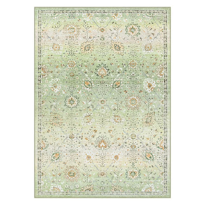 Wonnitar Boho Area Rug, Rugs for Bedroom Large Living Room Area Rugs Soft Floral Playroom Rug, Washable Rugs Non Slip Pastel Rug for Bedroom Living Room Carpet