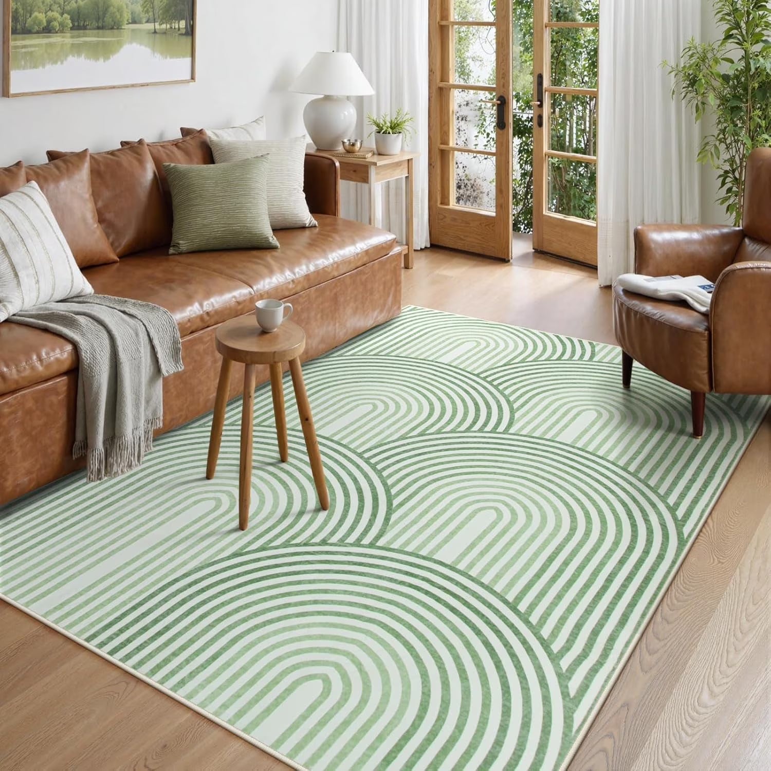 RUG ROBOT Abstract Washable Rugs, Non Slip Ultra-Thin Soft Area Rugs f ...
