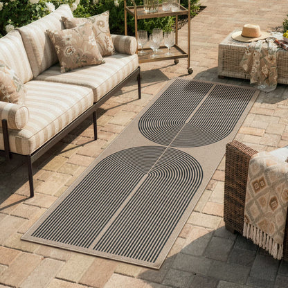 RUG ROBOT Easy Jute Rug, Washable Non Slip Area Rugs for Living Room, Modern Rainbow Indoor Outdoor Rugs, Farmhouse Carpet Natural Rug for Dining Room Bedroom Deck Porch