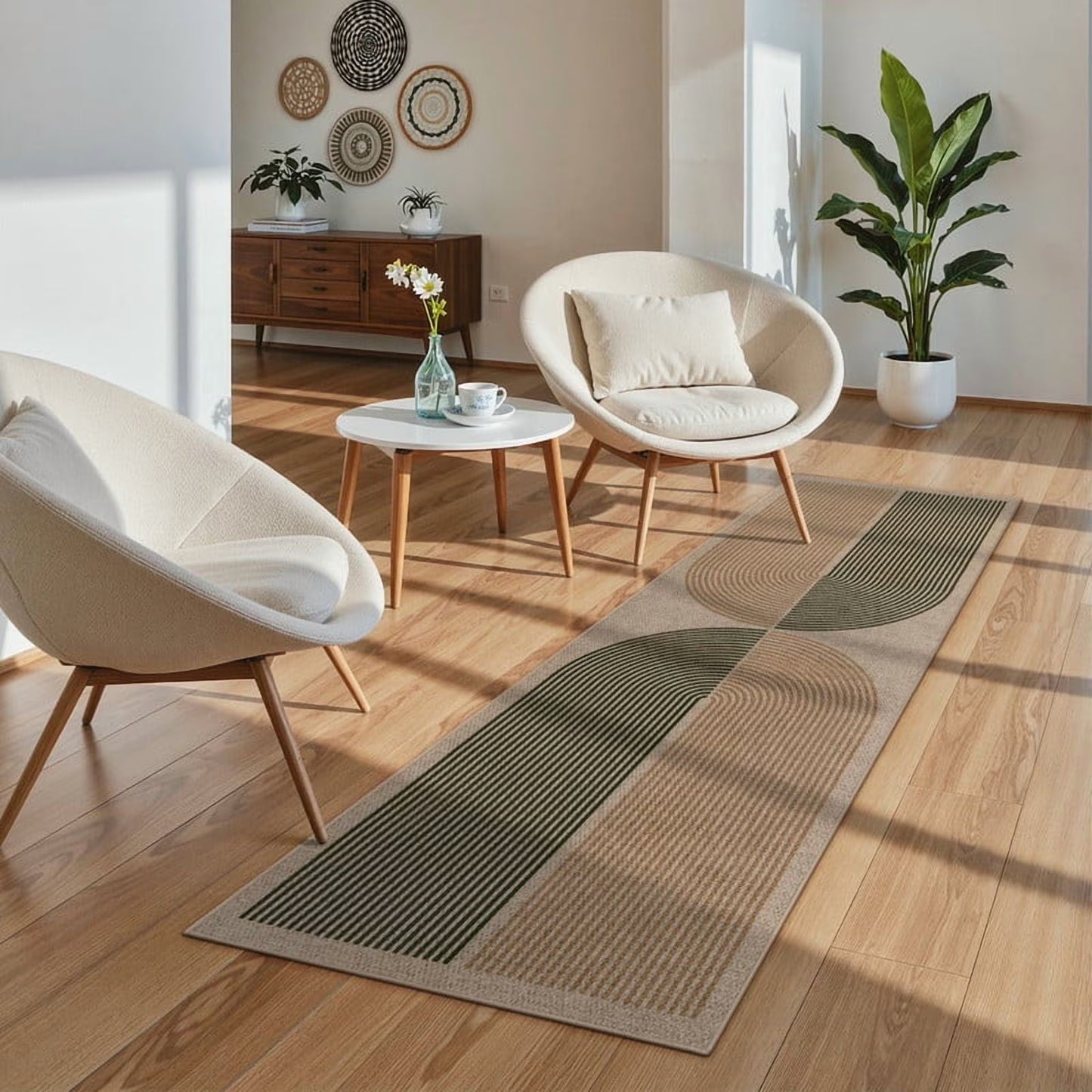 RUG ROBOT Modern Rainbow Easy Jute Rug, Patio Rug Washable Rugs for Entryway Farmhouse Area Rug, Non Slip Indoor Door Mat Contemporary Throw Rug for Laundry Guestroom Room Patio Decor