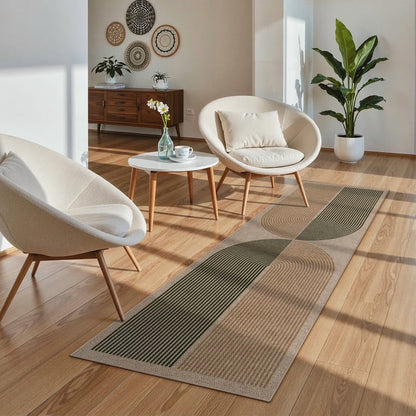 RUG ROBOT Modern Rainbow Easy Jute Rug, Patio Rug Washable Rugs for Entryway Farmhouse Area Rug, Non Slip Indoor Door Mat Contemporary Throw Rug for Laundry Guestroom Room Patio Decor