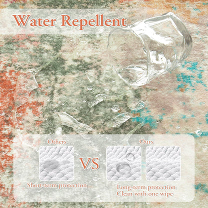 RUG ROBT Abstract 5'x7' Rug, Washable Colorful Bathroom Rug Non-Slip,Low-Pile Entryway Rug Indoor Mat,Soft Modern Throw Rug for Entrance Entry Kitchen Bedroom