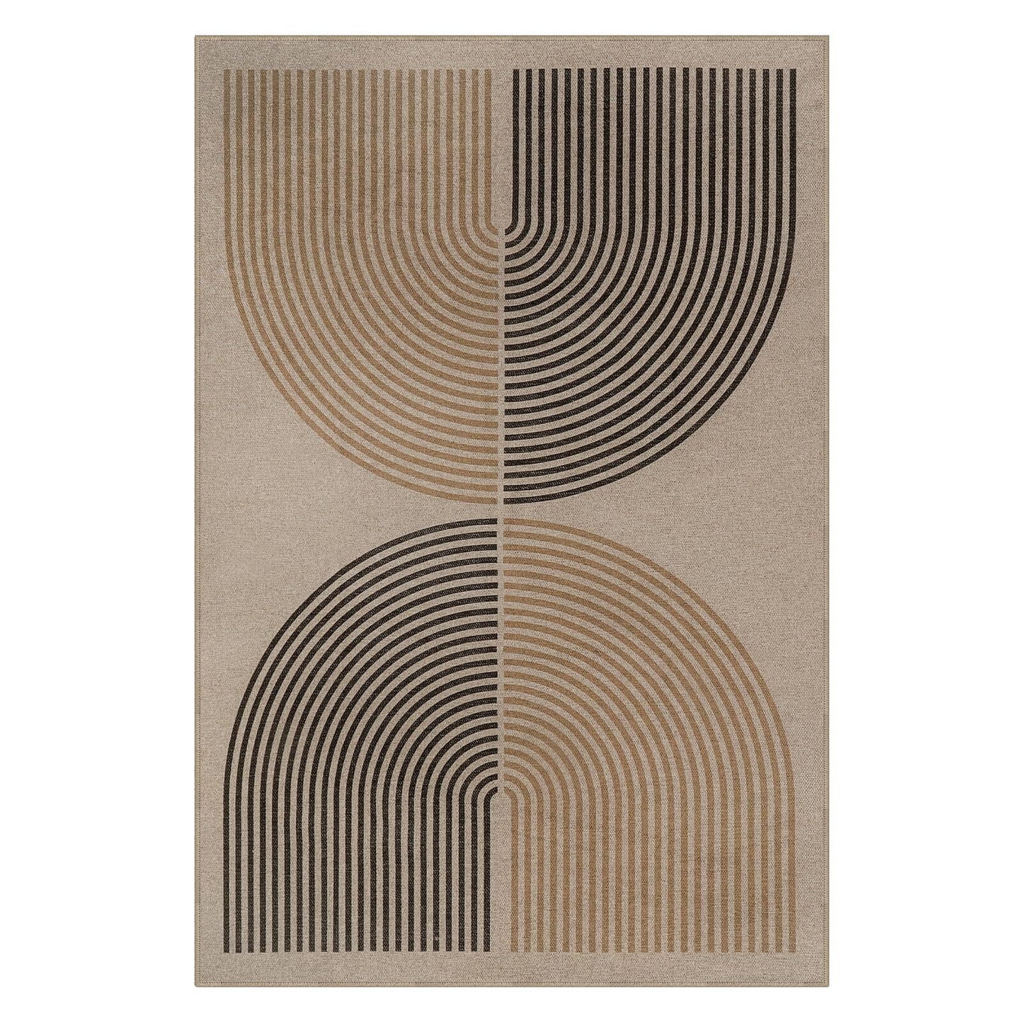 RUG ROBOT Modern Rainbow Easy Jute Rug, 4'x6' Patio Rug Washable Rugs for Entryway Farmhouse Area Rug, Non Slip Indoor Door Mat Contemporary Throw Rug for Laundry Guestroom Room Patio Decor