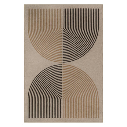 RUG ROBOT Modern Rainbow Easy Jute Rug, 4'x6' Patio Rug Washable Rugs for Entryway Farmhouse Area Rug, Non Slip Indoor Door Mat Contemporary Throw Rug for Laundry Guestroom Room Patio Decor