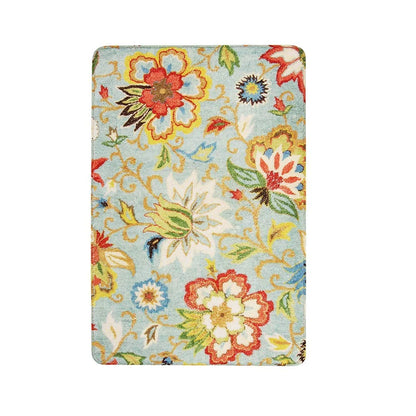 Lahome Collection Modern Floral Area Rug, Non-Slip Vintage Area Rug Accent Distressed Throw Rugs Floor Carpet for Living Room Bedrooms Decor, Paisley