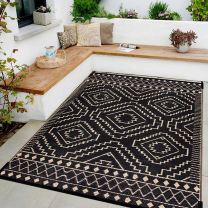 Lahome Portable Indoor/Outdoor Rug - Waterproof & Reversible Plastic Straw Mat for Patio, Deck, Balcony, Backyard, Picnic