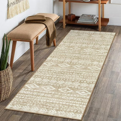 Moynesa Washable Kitchen Entrance Rug Non Slip, Entryway Rugs Soft Area Rugs for Living Room, Farmhouse Moroccan Small Carpet for Bathroom Beside Office