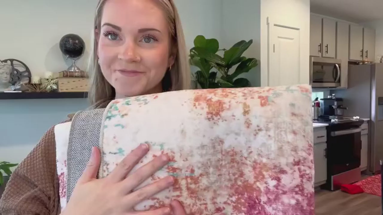 RUG ROBT Abstract 5'x7' Rug, Washable Colorful Bathroom Rug Non-Slip,Low-Pile Entryway Rug Indoor Mat,Soft Modern Throw Rug for Entrance Entry Kitchen Bedroom