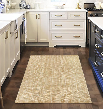 SUNDEREY Washable Bedroom Rugs,Area Rug, Bohemian Kitchen Rug, Cotton Woven Entryway Rug, Modern Braided Door Mat,Stain Resistant Boho Rug Low-Pile Throw Rug for ‎Dining Room Office Walmart Walmart 3' x 5' Khaki