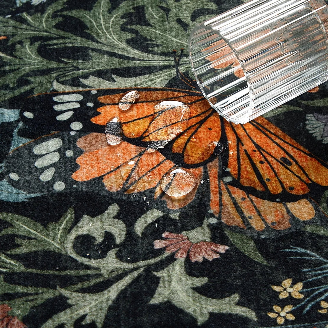 Lahome Decor Butterfly Bedroom Rug,Area Rugs Rugs for Living Room, Non-Slip Washable Rugs Stain Resistant Boho Floral Rug Low-Pile Throw Rug for ‎Dining Room Office Walmart Walmart